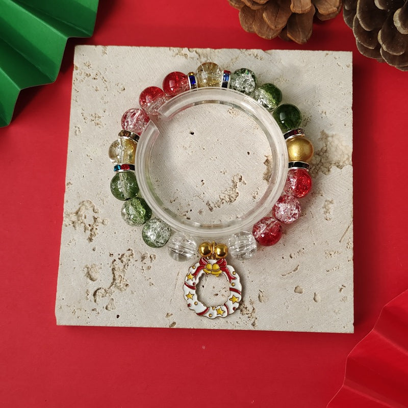 Christmas glass bracelet