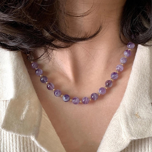 Amethyst Beaded Necklace